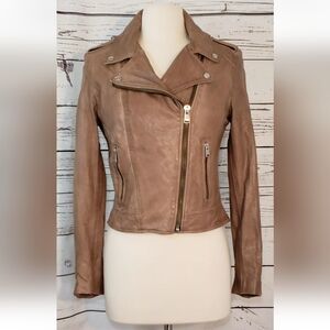 Lamarque Tan Leather Jacket